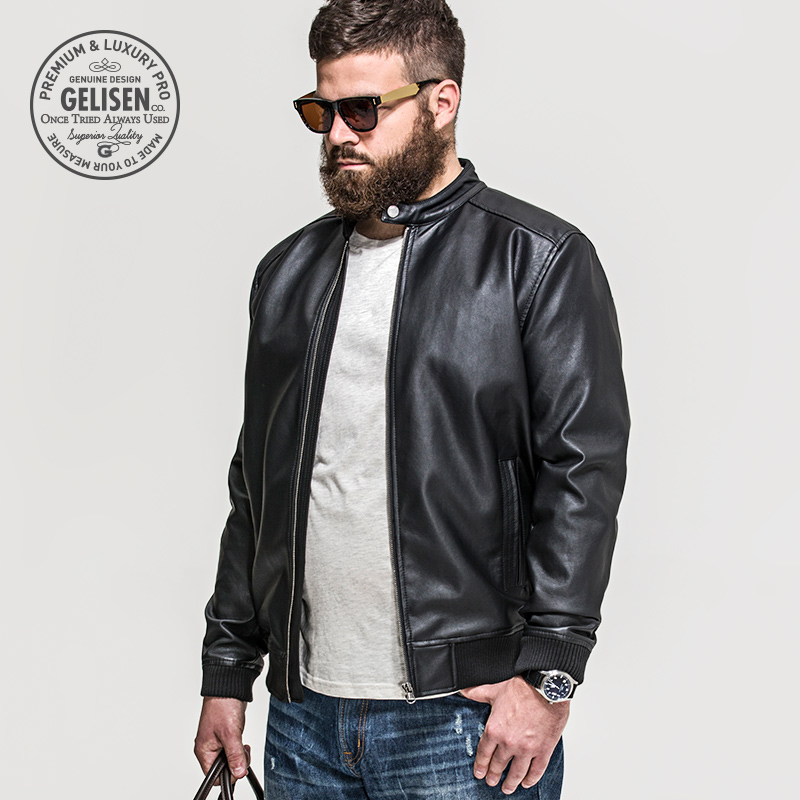 Gelisen 귣  Ƽ   JacketPlus ũ м ߱ 2015 ο ܿ    ߱ Ǫ/Gelisen Brand Mens Vintage Wash Leather JacketPlus Size Fashion Baseball